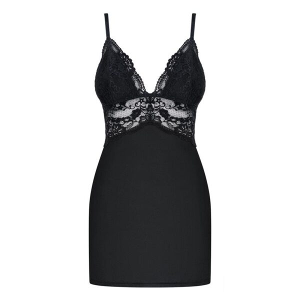 810-CHE-1 Chemise and Thong Black L/XL - Image 3