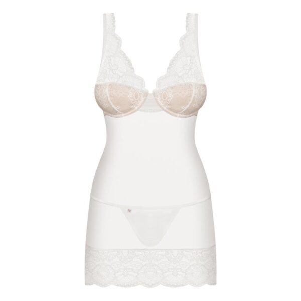 853-CHE-2 Chemise AND Thong White - Image 3