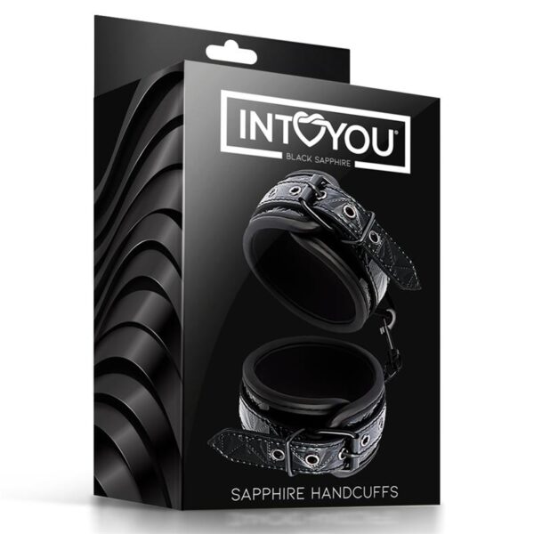 Adjustable Handcuffs Sapphire Vegan Leather - Image 7