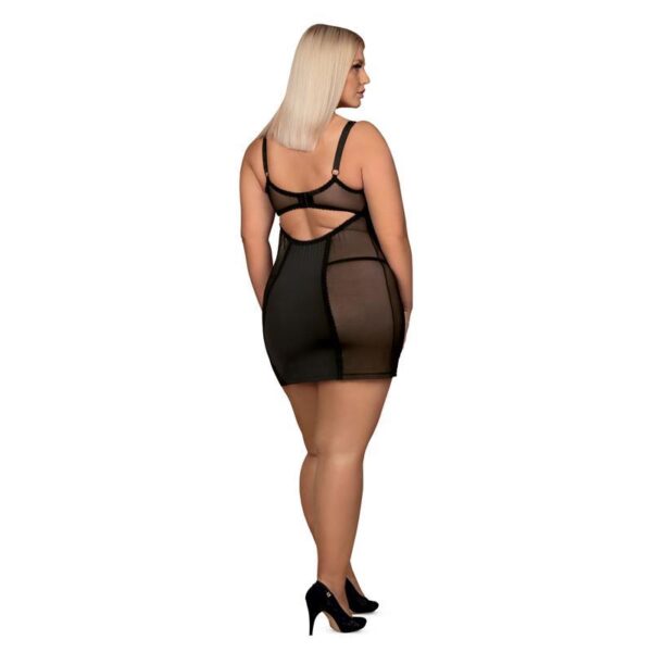 Amallie Chemise With Sexy Thong - Black L/XL - Image 4