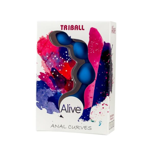 Anal Chain Triball Silicone Blue - Image 3