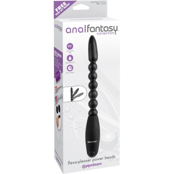 Anal Fantasy Collection  Flexa Pleaser Power Beads - Colour Black - Image 3
