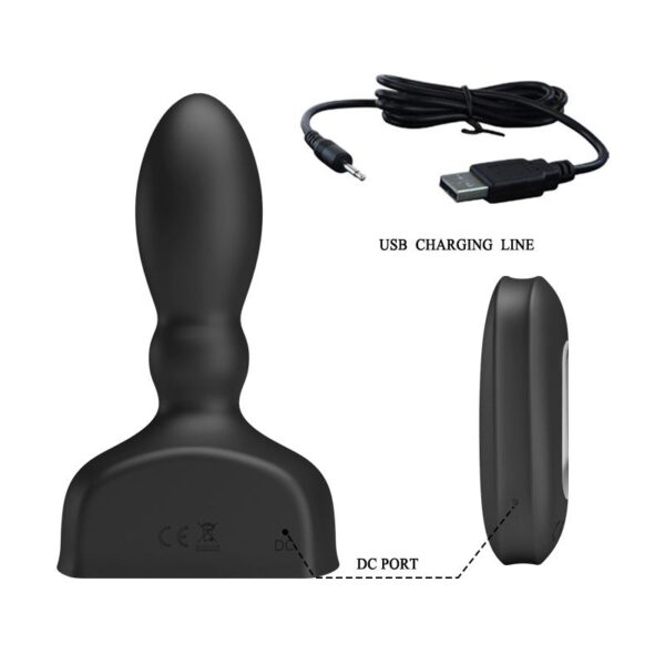 Anal Stimulator Harriet Inflatable USB Silicone Black - Image 6