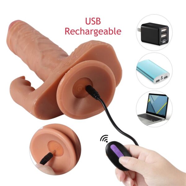 Austin Dildo with 20 Modes of Vibration and Clitoris Stimulator - Image 9
