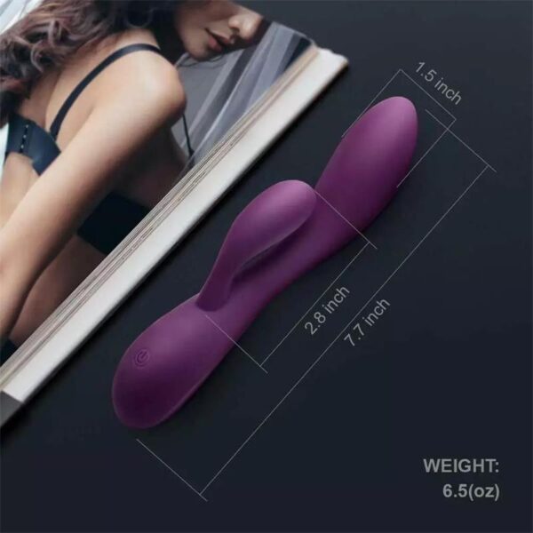 Bacall 2.0 Vibe Injected Liquified Silicone Double Motor USB - Image 7