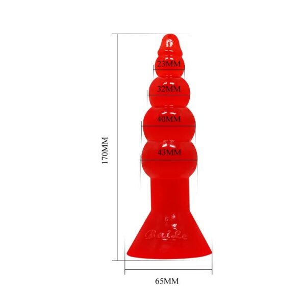 Baile Bulbous Shaped Butt Plug Orange - Image 6