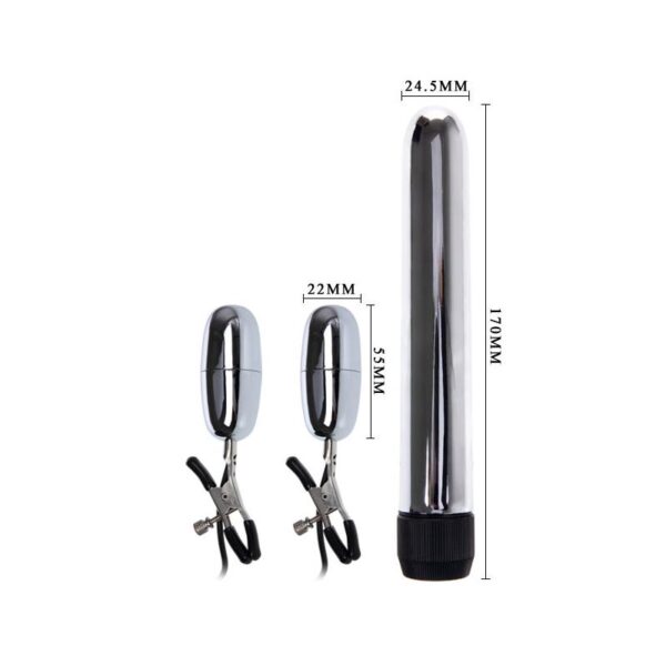Baile Vibrating Bullet and Nipple Clamps with Vibration Set Turbo - Image 4