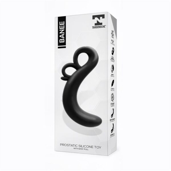Banee Prostativ Stimulator with Easy Pull Silicone Black - Image 2