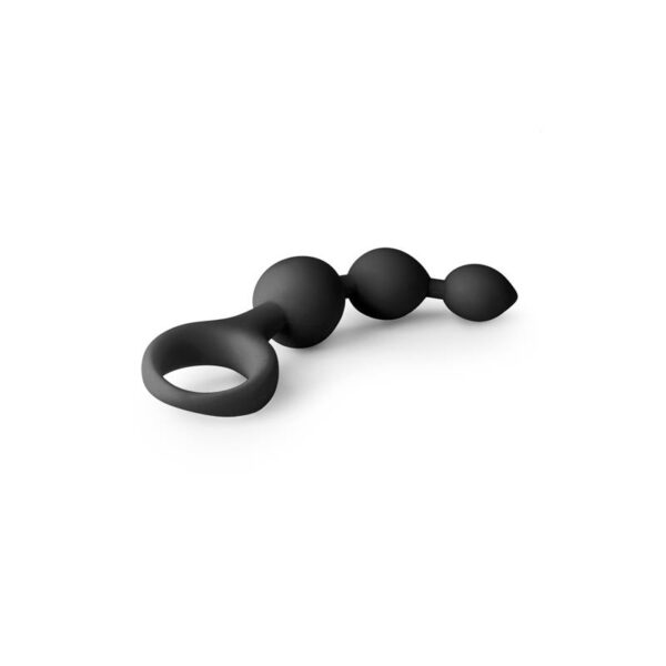 Black Silicone Anal Bead Dildo - Image 3