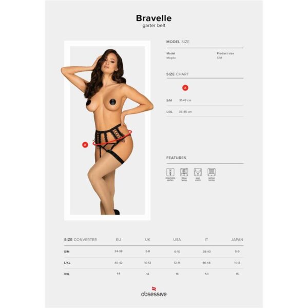 Bravelle Garter Belt And Crotchless Thong in 1 - Image 3