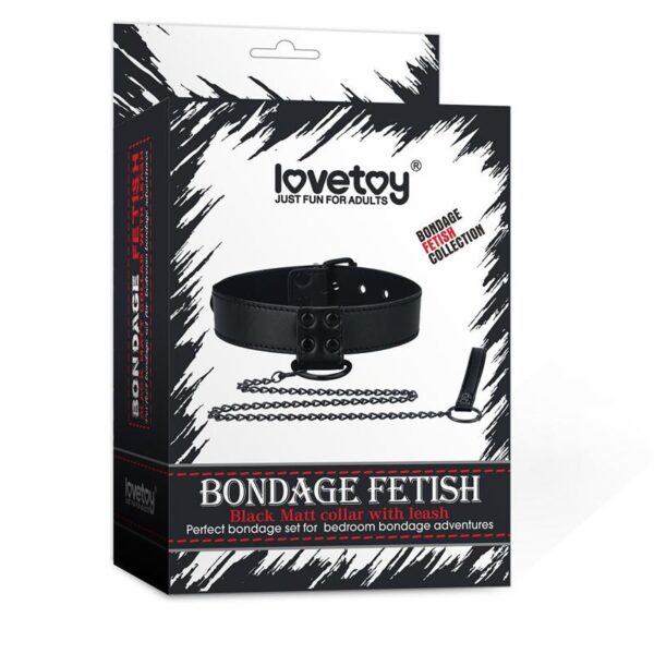 Collar with Leash Black Matt - Image 5