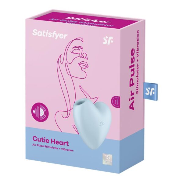 Cutie Heart Clitoris Sucker and Vibe Blue - Image 7