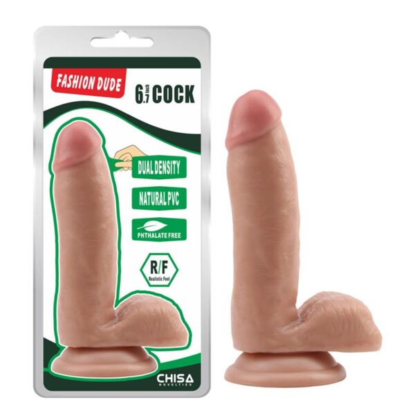 Dildo Dual Density Fashion Dude 6.7 Flesh - Image 2