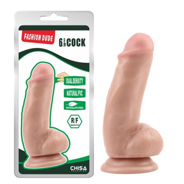Dildo Dual Density Fashion Dude 6.9 Flesh - Image 2