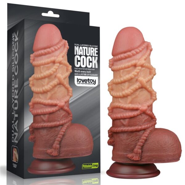 Dildo Dual Layer King Size Nature 9.5 - Image 12
