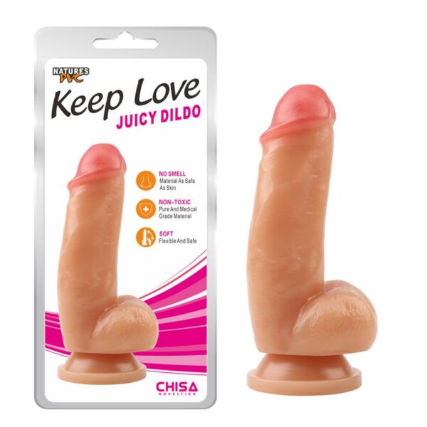 Dildo Juicy 18.5 x 5 cm Flesh - Image 2