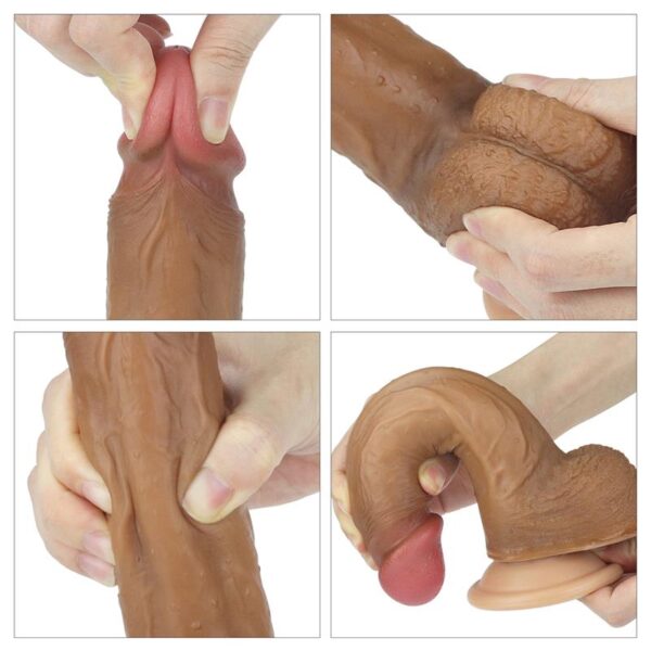 Dildo Nature 8.5 Liquid Silicone Brown - Image 7