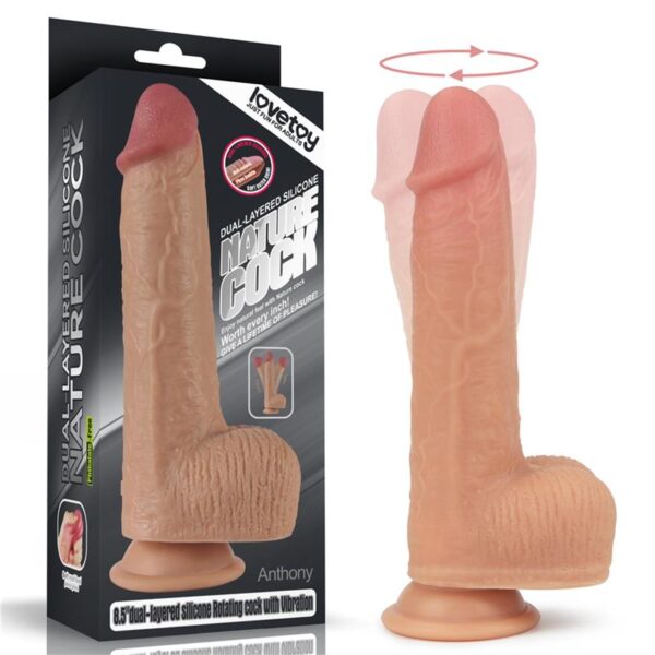 Dildo Nature Cock with Vibration and Rotation Anthony Flesh - Image 7