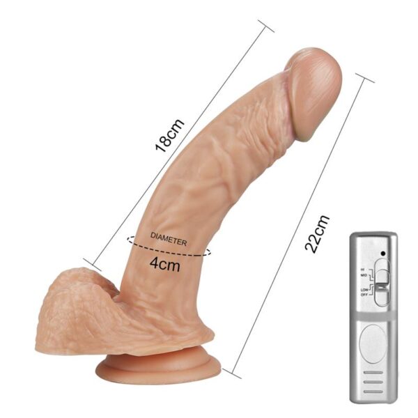 Dildo Real Extreme with Vibration 8.5 Flesh - Image 4