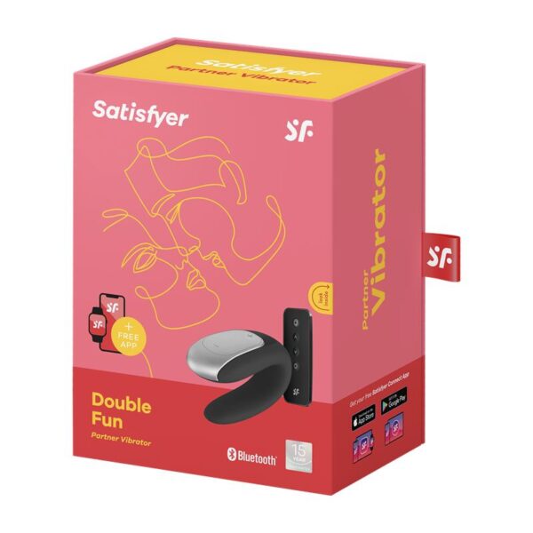 Double Fun Couple Vibe with APP and Remote Control Black - Image 7