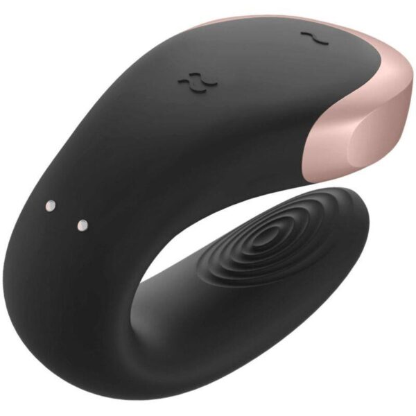 Double Love Luxury Partner Vibrator with App Black - Image 3