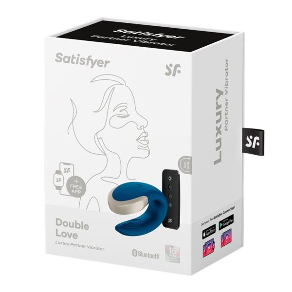 Double Love Luxury Partner Vibrator with APP Blue - Image 7