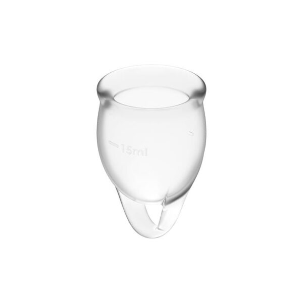 Feel Confident Menstrual Cup Transparent Pack of 2 - Image 2