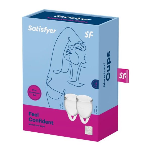 Feel Confident Menstrual Cup Transparent Pack of 2 - Image 3