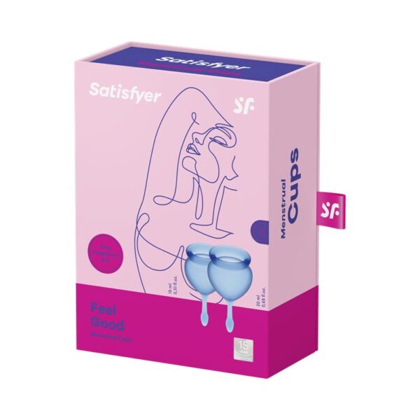 Feel Good Menstrual Cup Dark Blue Pack of 2 - Image 4