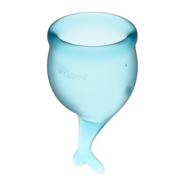 Feel Secure Menstrual Cup Light Blue Pack of 2 - Image 2