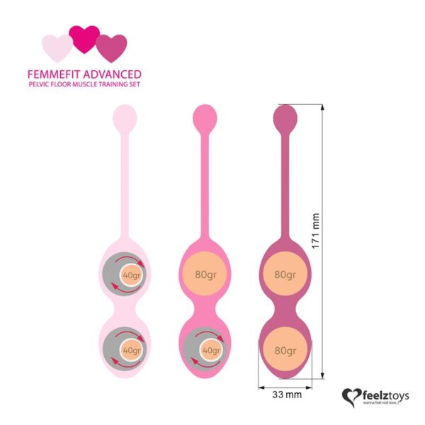 Femmefit Set 3 Advanced Pelvic Floor Exercise Balls - Image 5