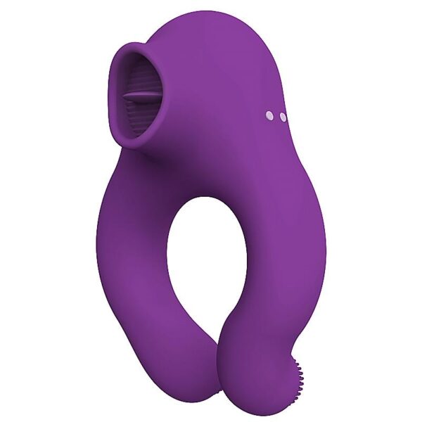 Fenda Vibrating Ring with Licking Tongue and Remote Control 3 Motors Magnetic USB - Image 3