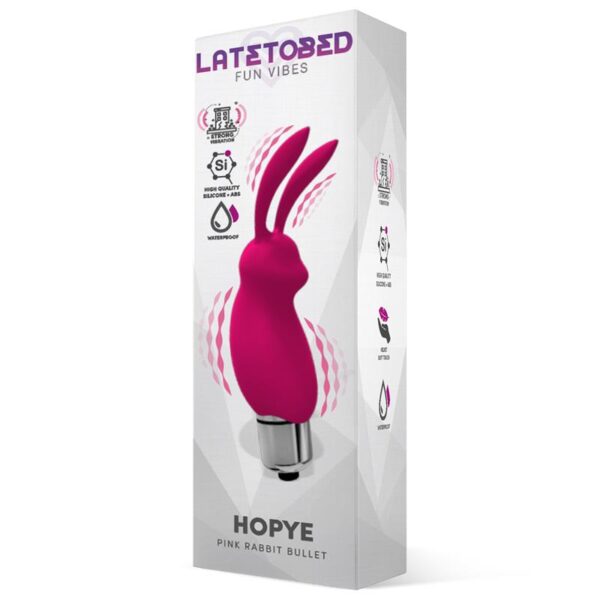 Hopye Rabbit Vibrating Bullet Silicone Pink - Image 2
