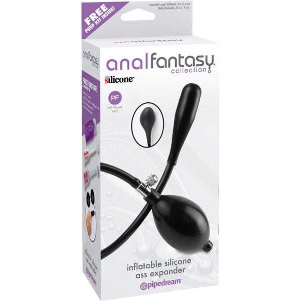 Inflatable Silicone Ass Extensor - Colour Black - Image 3