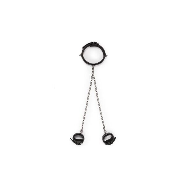 Ligature Set Collar with Anklecuff Black - Image 2