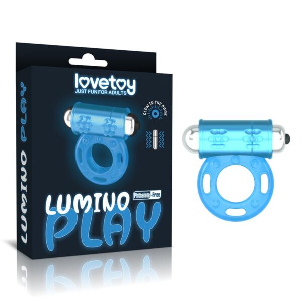 Lumino Play Vibrating Penis Ring Blue Light - Image 7