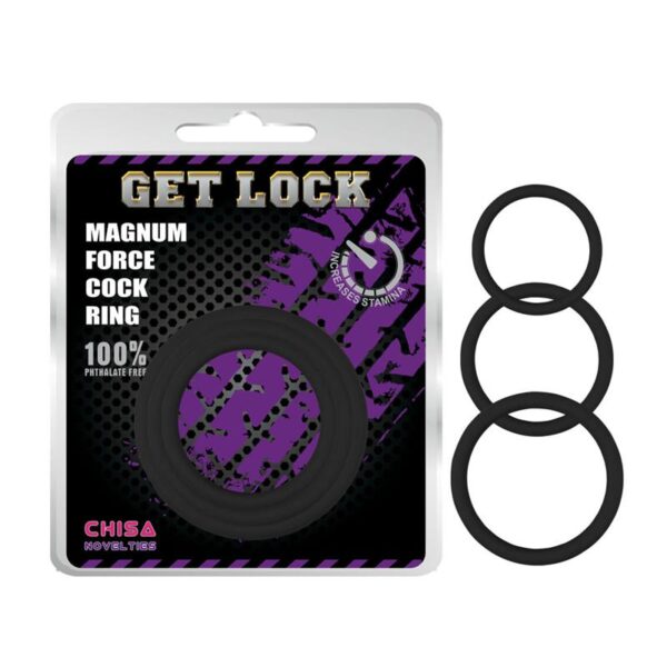 Magnum Force Cock Ring Silicone Black - Image 2