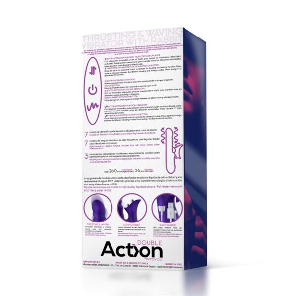 No. Fourteen Telescopic Undulating Vibe with High Frequency Tongue Liquid Silicone USB - Image 3