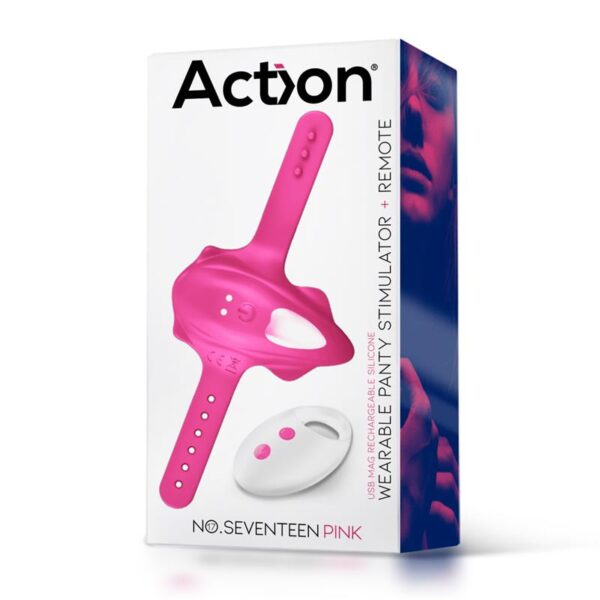 No.Seventeen Panty Stimulator with Remote Control Magnetic USB Pink - Image 12