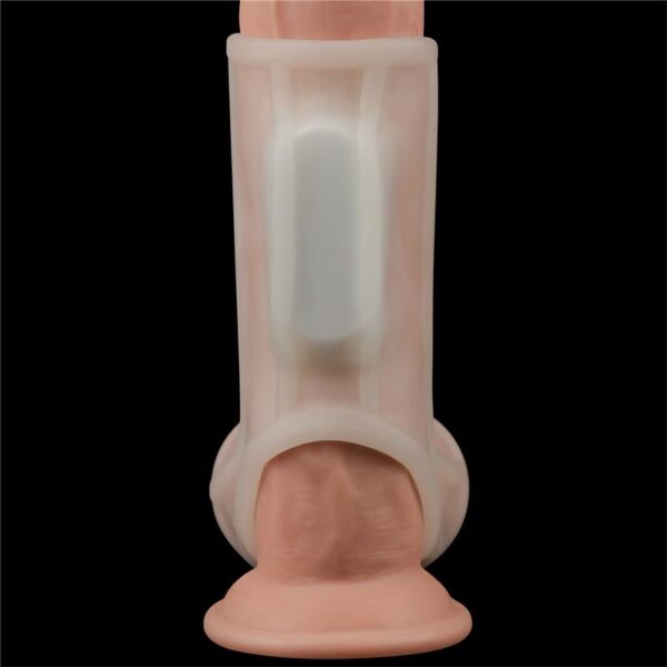 Penis and Testicles Sleeve with Vibration Ridge Knights - Image 4