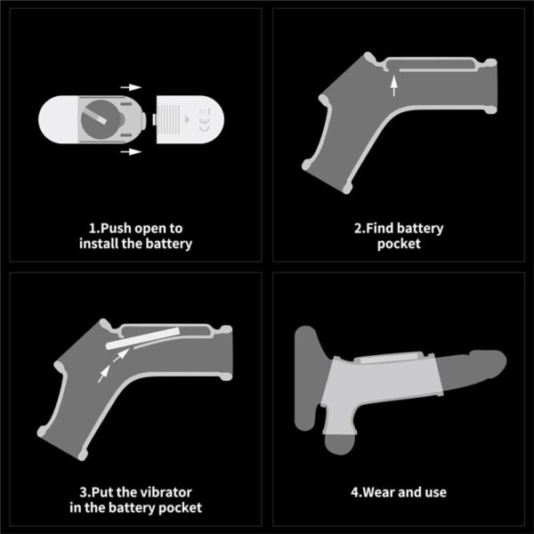 Penis and testicles sleeve with vibration Wave Knights - Image 6