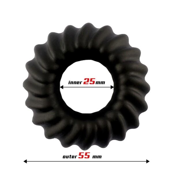 Penis Ring Sawtooth Liquid Silicone 25 mm - Image 2