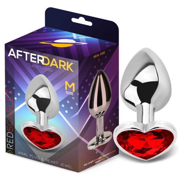 Heart Shaped Butt Plug Red Scarlet  M