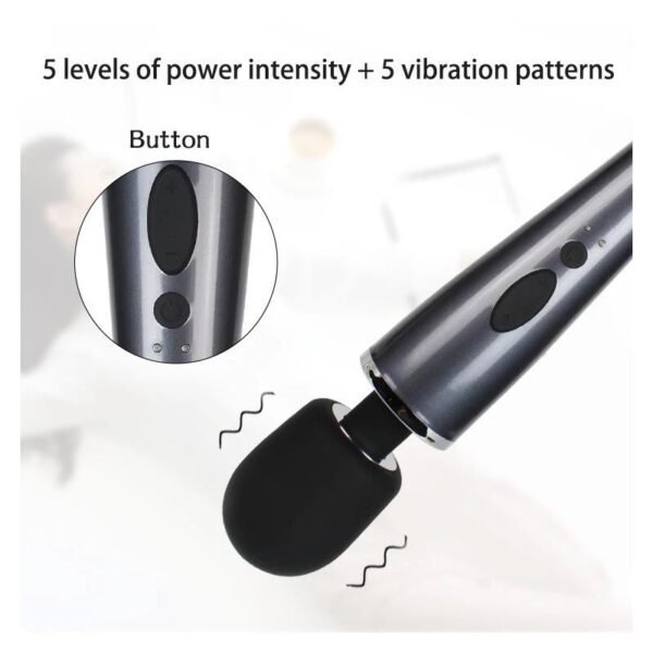 Relyme Wand Massager USB Rechargable Silicone Waterproof - Image 9