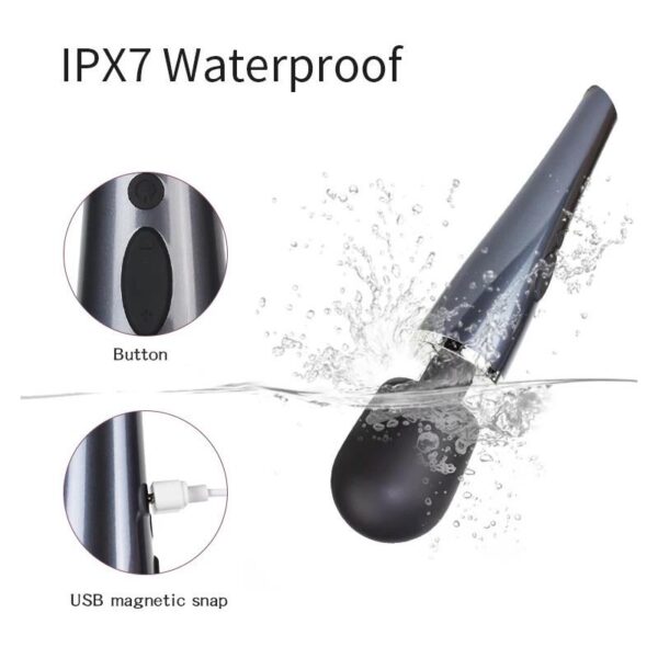 Relyme Wand Massager USB Rechargable Silicone Waterproof - Image 10