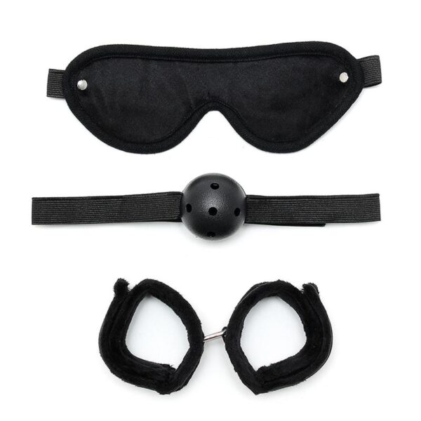 Rimba Bondage Play Bondage Set 3 Pieces Black - Image 4