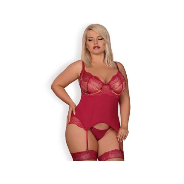 Rosalyne Corset and Thong Red - Image 2