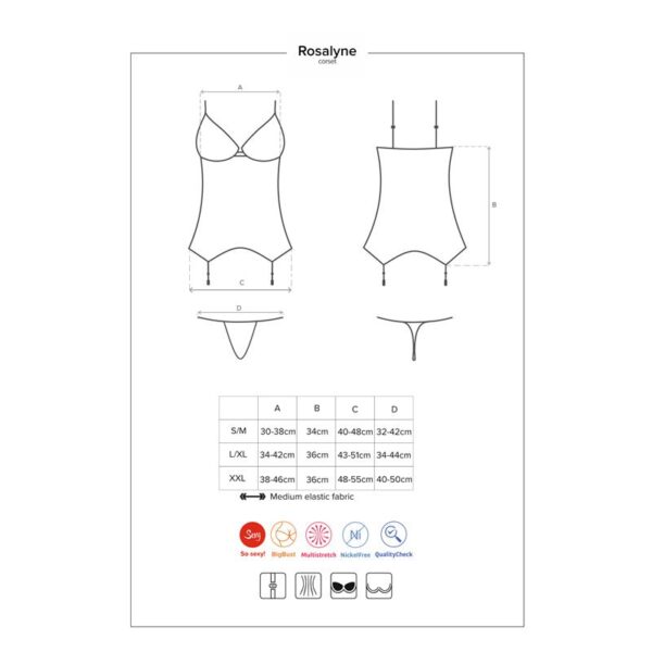 Rosalyne Corset and Thong Red - Image 5
