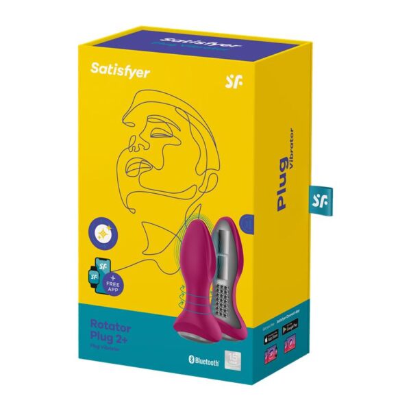 Rotator Plug 2+ Butt Plug with APP USB Fuchsia - Image 8