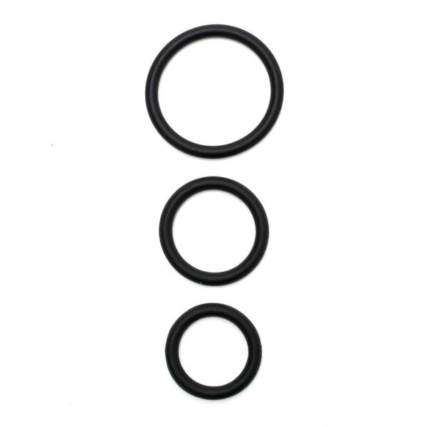 Set of 3 silicone penis rings - Image 2